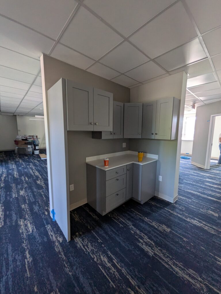 Completed kitchenette in the call center