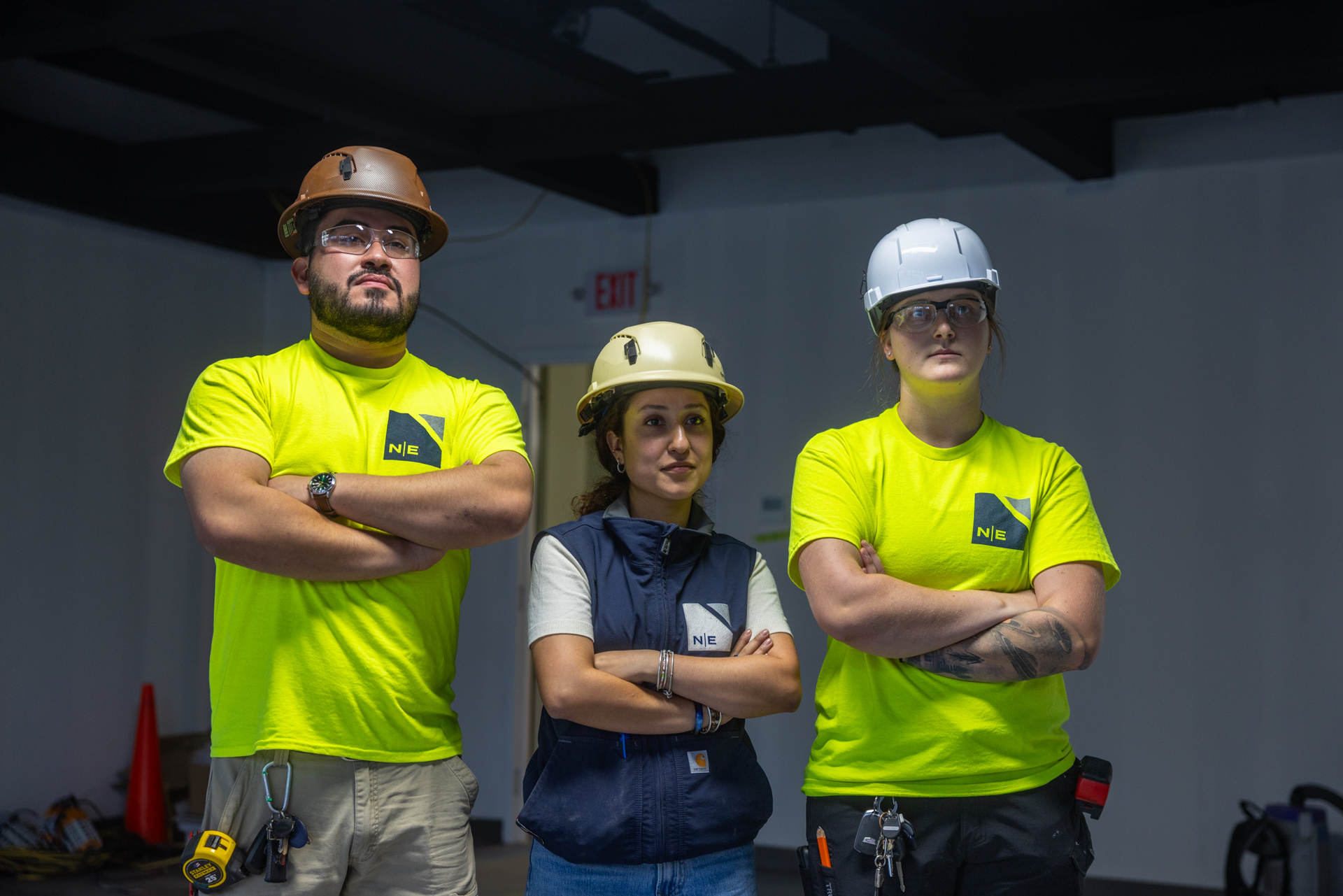 North East Building Group field crew on a job site